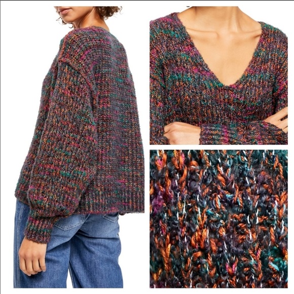 🧶NWT🤩|•FREE PEOPLE•| Cozy-Chic V-Neck Sweater🧶 - Picture 7 of 10